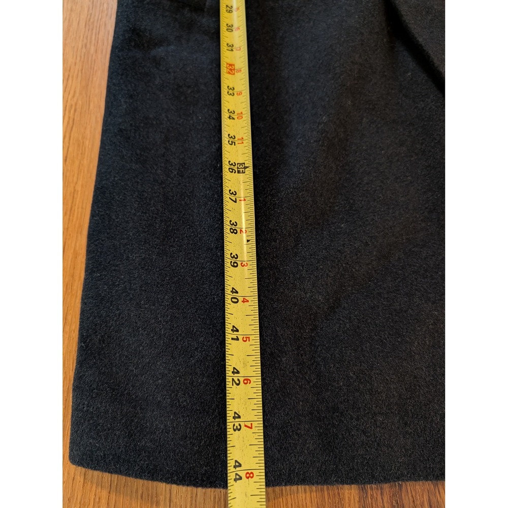 Vintage London Fog Mens 42R Overcoat Charcoal Grey Single Breasted Topcoat Long - Picture 8 of 9